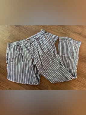 Victoria's Secret Striped Pajama Pants Comfy And Cute Size Large Pockets